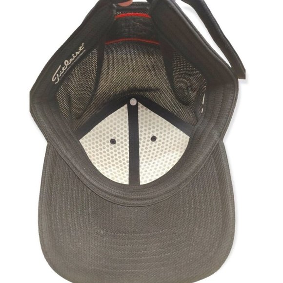 Titleist Golf Tour Hat Cap Pro V1 FJ Logo Black Adjustable Strap Embossed - Picture 9 of 13